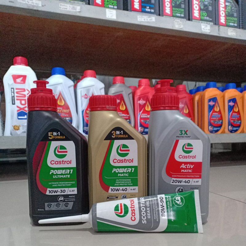 Paket Hemat Oli Mesin Matic Castrol Matic dan Oli Gear Gardan Castrol
