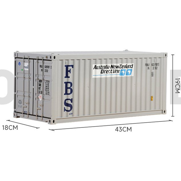 1/14 Scale 20 Foot Container Display Box with LED Light Fits for TAMIYA Hercules Truck Trailer