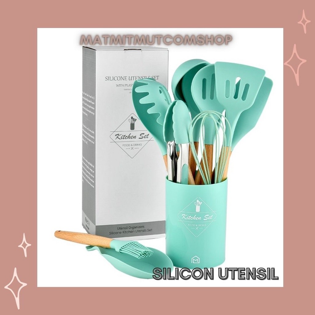 Spatula Silikon Tahan Panas Set Spatula Silikon Tahan Panas Alat Masak Set Utensil