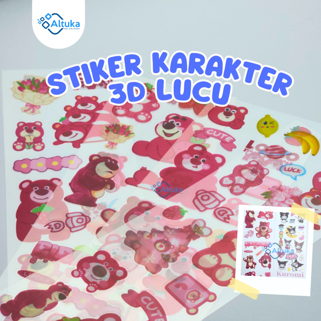 

Sticker Funcy / Aneka Stiker Karakter / Stiker 3D / Stiker Timbul Labubu Sanrio