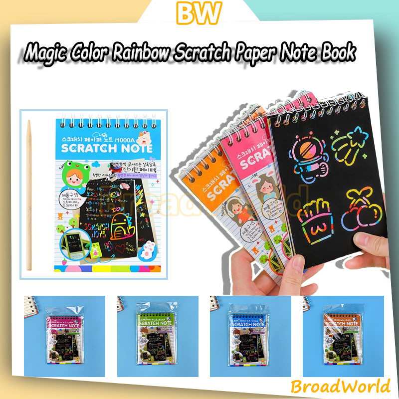 

BW Magic scratch color / Kertas gambar gosok /Mewarnai anak magic scratch