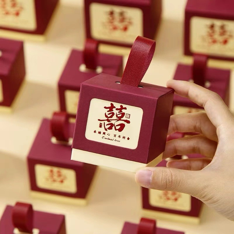 

Sasa Premium Candy Box Wedding / Kotak Permen Maroon Shuangxi / Box Souvenir Pernikahan Red Wed / Kotak Sangjit Teapai Phangteh Permen Coklat