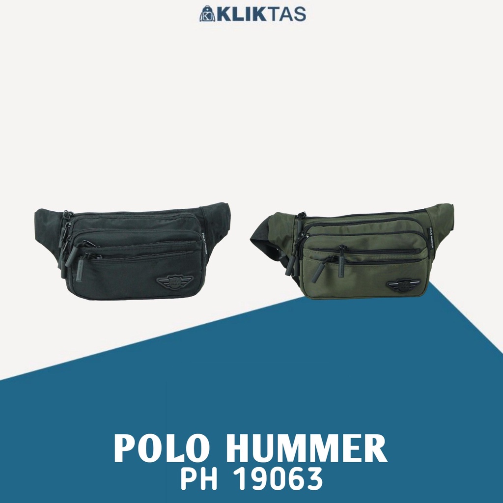 Tas Pinggang Pria Kecil Kantong Banyak Polo Hummer 19063 Waist Bag Import