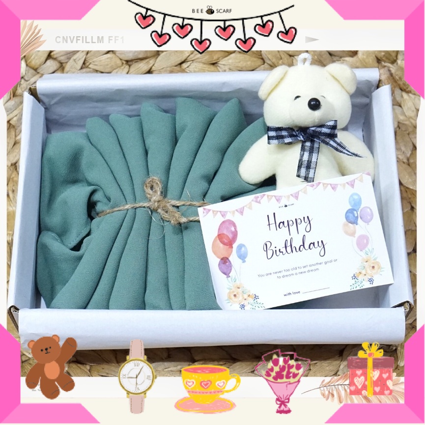 

HAMPERS BAYI ANAK MUDA REMAJA PACAR ISTRI BIKIN ROMANTIS ANNIVERSERY/ Beescarf - Hampers Hijab Pashmina - Gift Box Termurah - Kado Cewek Ultah Wisuda - Bisa COD / ULTAH LAHIRAN WISUDA JADIAN