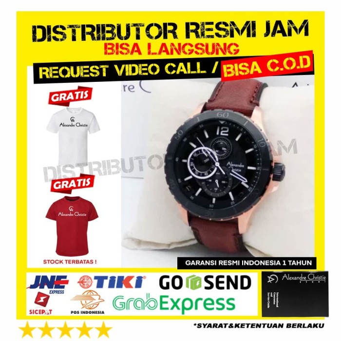 jam tangan pria alexandre christie 6510mf 6510 ac6510 garansi resmi