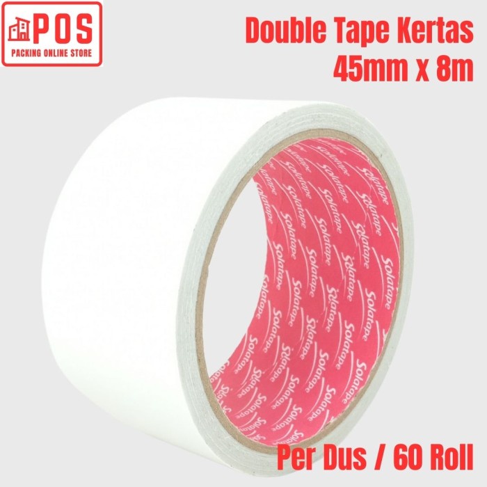 

1 Dus Lakban | Double Tape Kertas 45mmx8m | Solatape