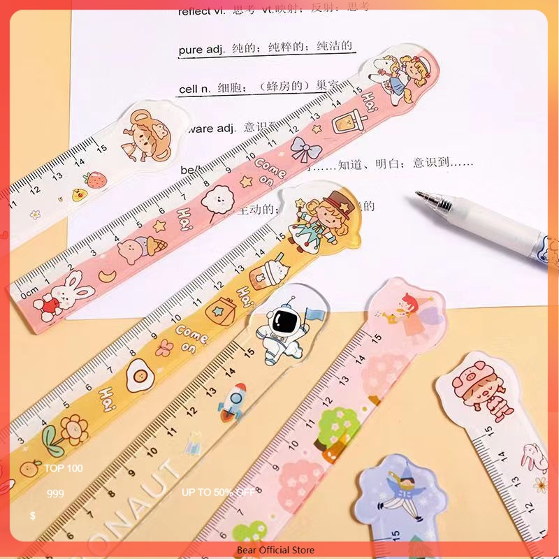 

Penggaris pola kartun siswa/Penggaris plastik -15cm