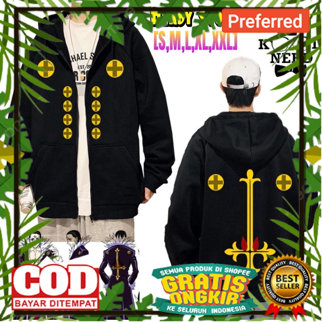 WARNA WARNI TRENDY MOTIF SPORTY /JAKET ZIPPER RESLETING ANIME JEPANG HXH HUNTER X HUNTER COSPLAY CHR