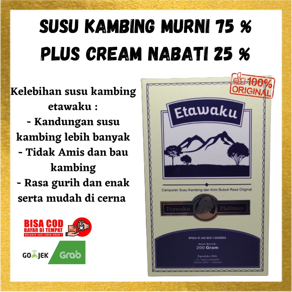 

Susu Kambing Murni Bubuk Rasa Original | Susu Kambing Etawaku Platinum