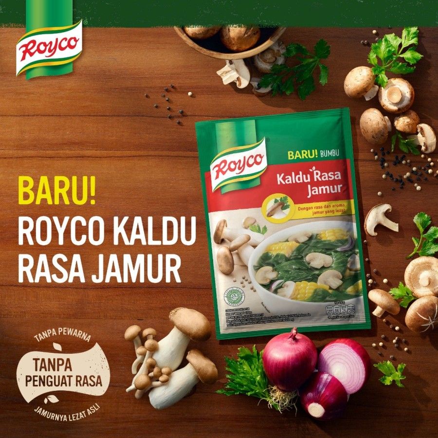 

ROYCO KALDU JAMUR 9 PCS UKURAN 40GRAM / ROYCO JAMUR TANPA PENGUAT RASA - POPISHOP88