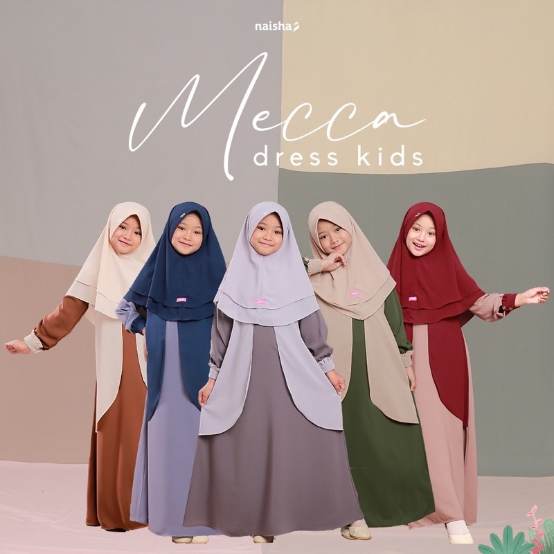 Mecca Dress Anak by Naishaofficial / Mecca Family Set / Gamis Anak / Dress Anak / Dress Kids / Sarim