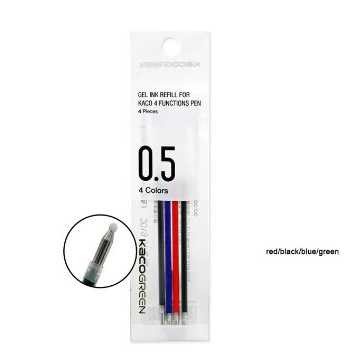 

MKKK Isi Refill Pena Pulpen Tinta Hitam Biru Merah Hijau 4 PCS KU168D