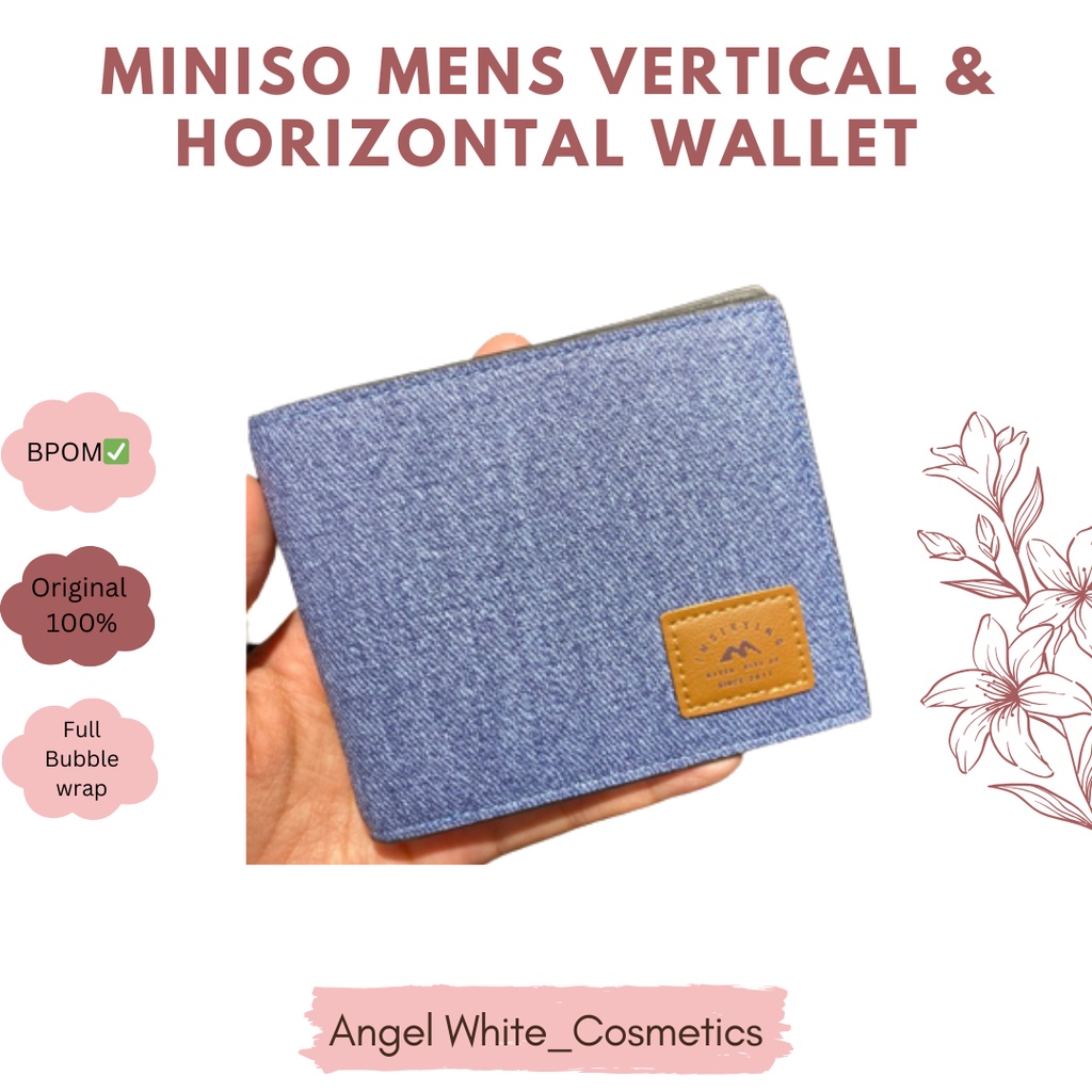 MINISO MENS VERTICAL & HORIZONTAL WALLET (MINISO DOMPET COWOK)