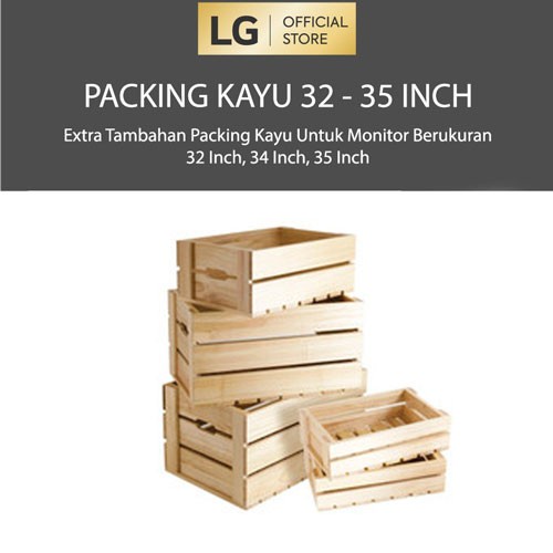 Packing Kayu Untuk Ukuran Monitor 32 Inch - 35 Inch