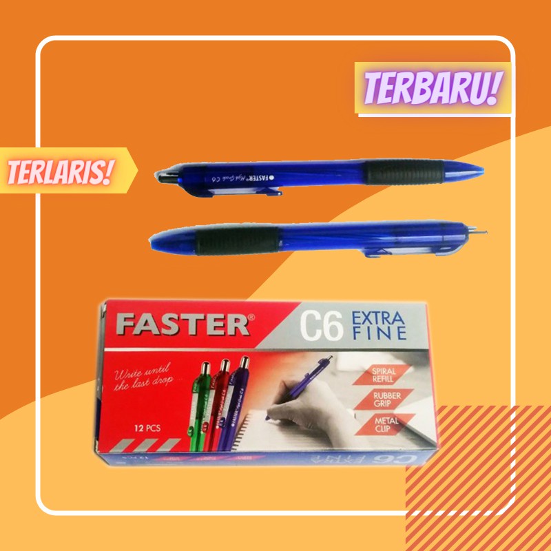 

Pulpen Faster C6 - Hitam / GUDANG BUKU MURAH