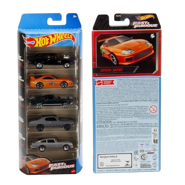 Hot Wheels Fast and Furious Giftpack 2023 isi 5 Toyota Supra - Pack