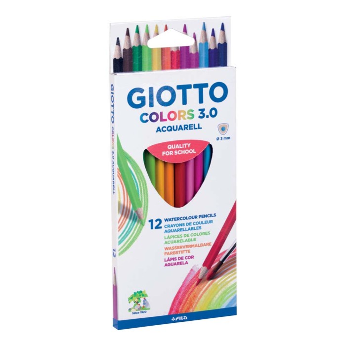 

Giotto Colors 3.0 Aquarell Triangular - Pensil Warna 12 Warna