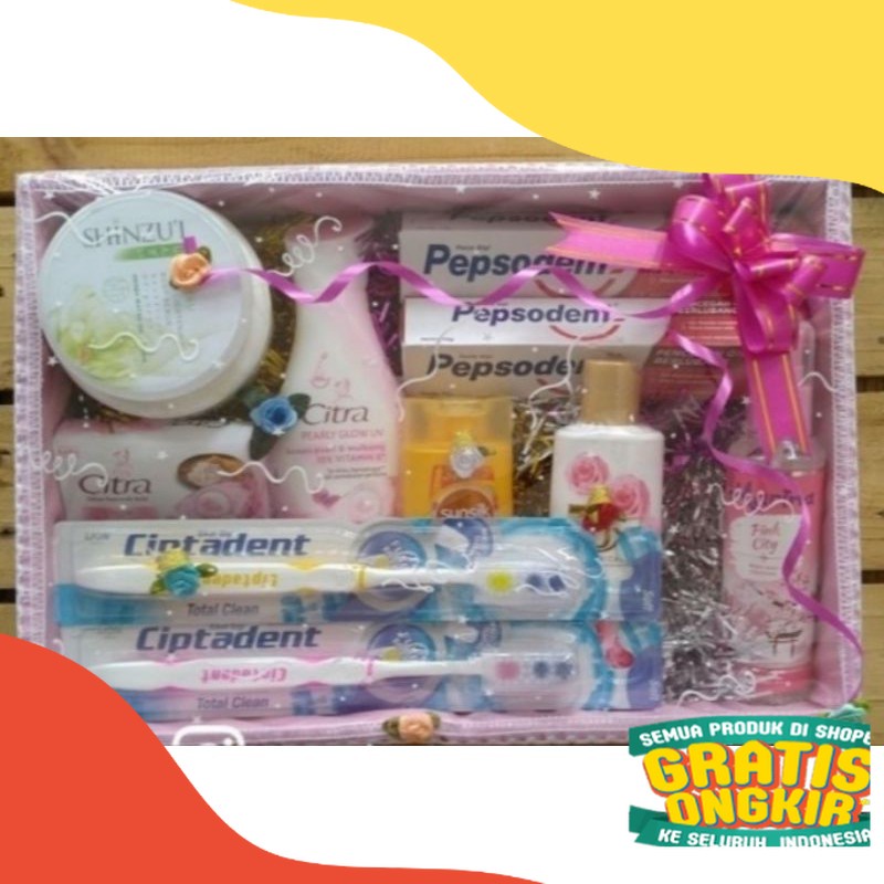 Paket Seserahan Peralatan Mandi/ Hantaran Nikah Murah/ Grey abu