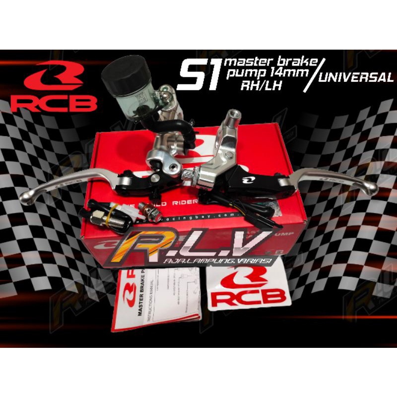 MASTER REM RCB RADIAL S1 14MM SILVER SET | REM DEPAN RCB S1 UNIVERSAL