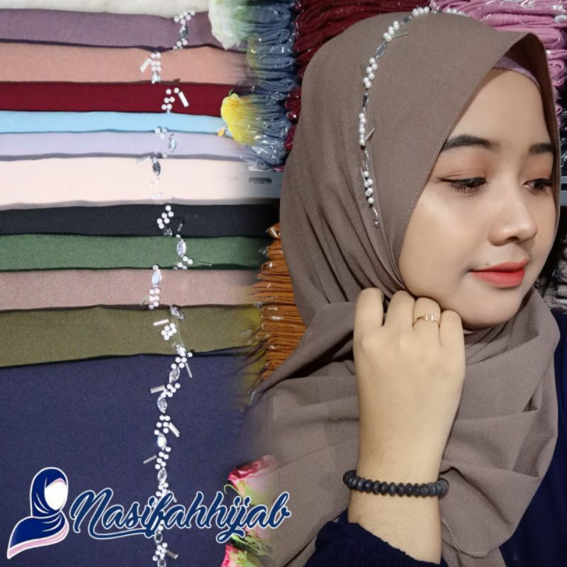 Pashmina PAYET Matt Diamond Crepe || Nasifah Hijab3
