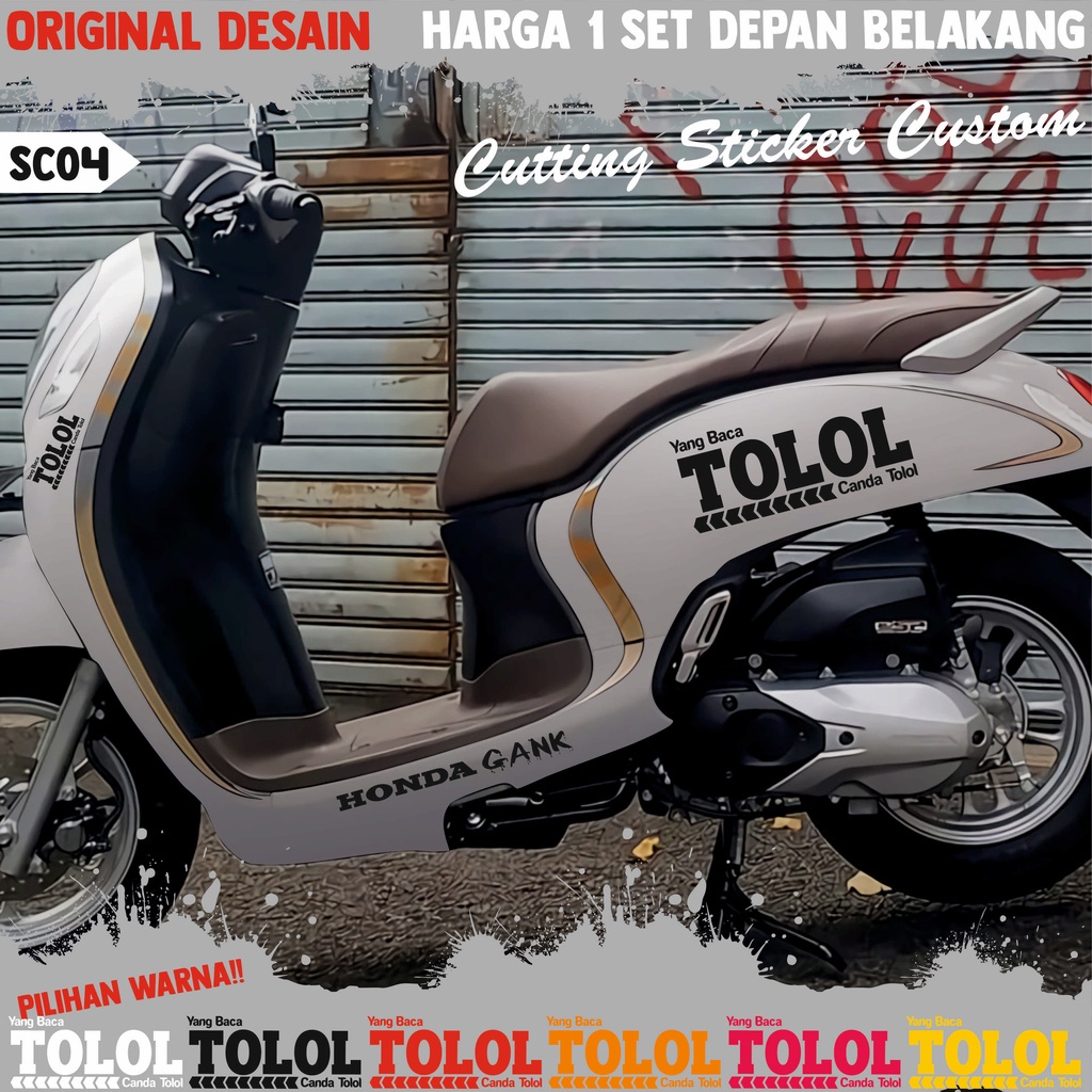 BISA CUSTOM NAMA /Sticker Scoopy TOLOL Satu Set /all varian