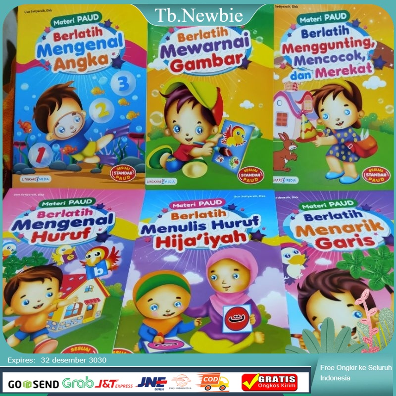 Paket 6 buku Materi Paud - Lingkar media
