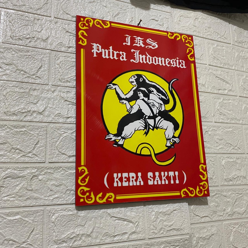 Figora Pencak Silat Ikspi Kera Sakti Besar 30x40 cm Bahan Kayu Mdf - TMCF