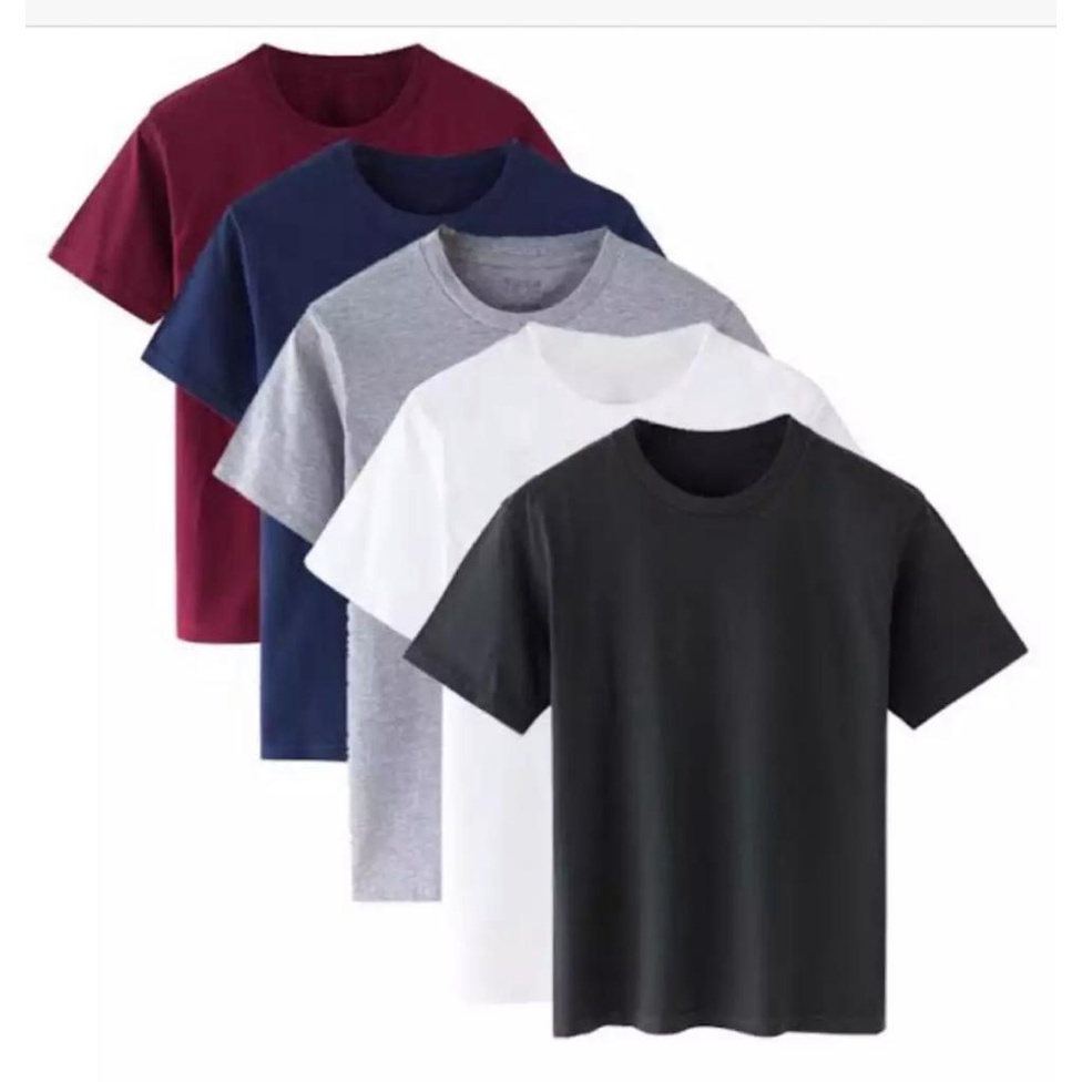 Arvahstore - Liso wear |1Paket 3pcs 80rb | Baju kaos kerah bulat polos pria wanita lengan pendek kas