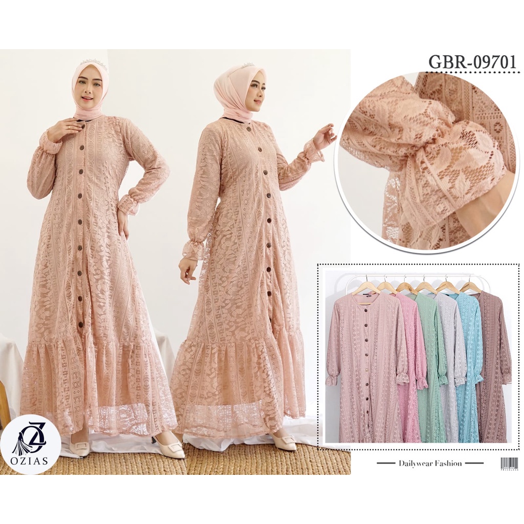 DRESS PESTA PREMIUM  BROKAT PALMINERVIS 09701 I Gamis Pesta Simpel I Gamis Remaja Muslimah