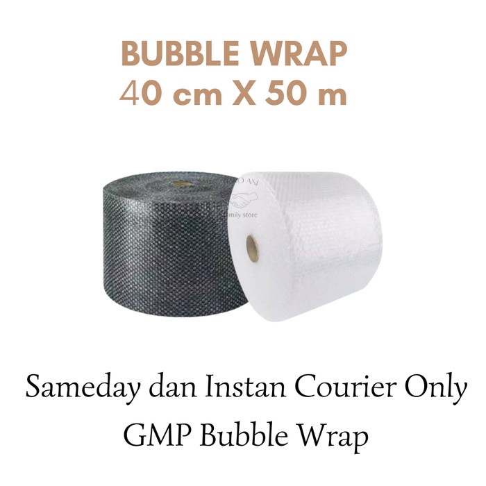 

Bubble Wrap Roll Ukuran Potongan 40 cm x 50 m merk GMP - Hitam