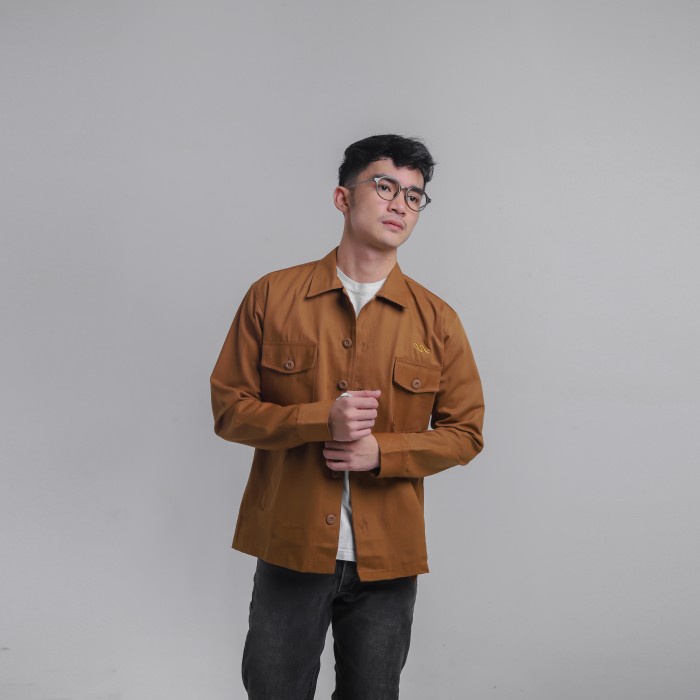 [MRN25] iNeat Zaku Trucker Jacket Outerwear Caramel - S