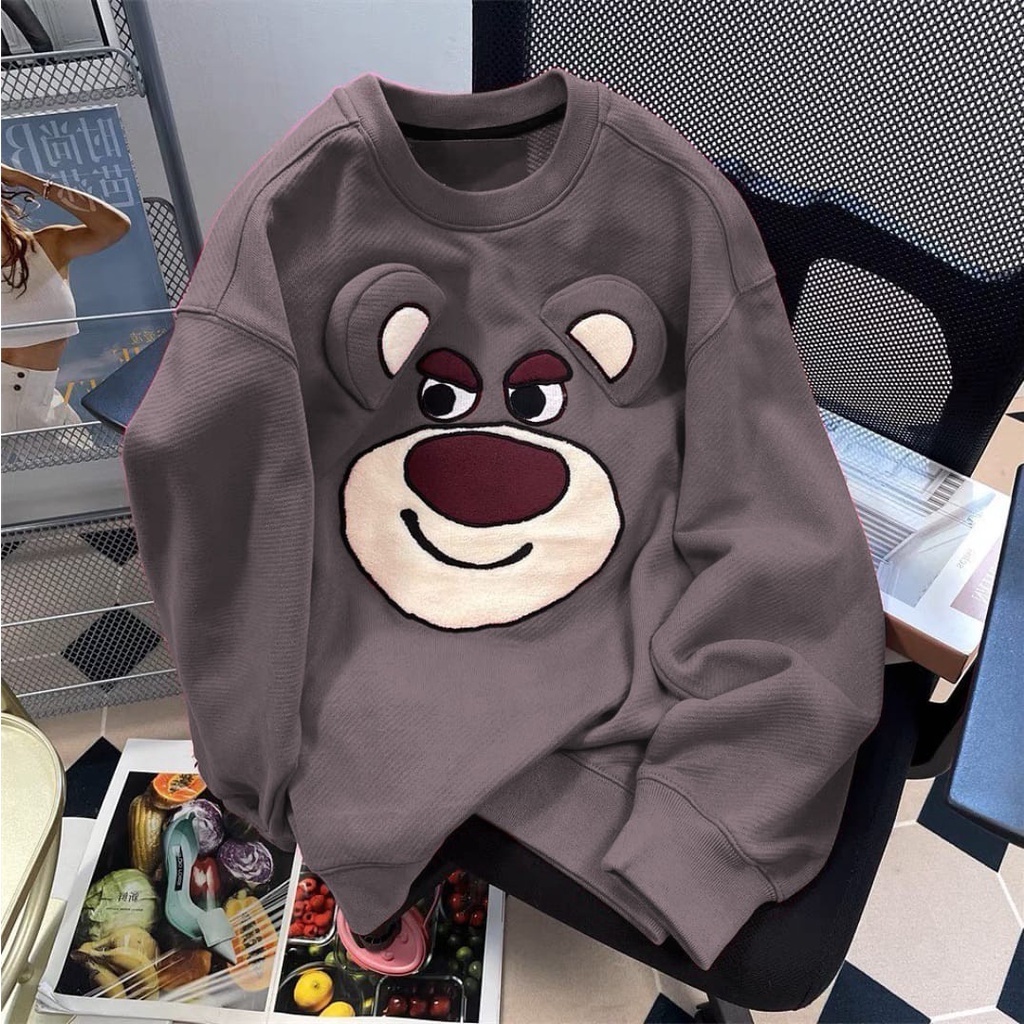 LOTSO EAR SWEATER WANITA OVERSIZE - SWEATER CREWNECK WANITA