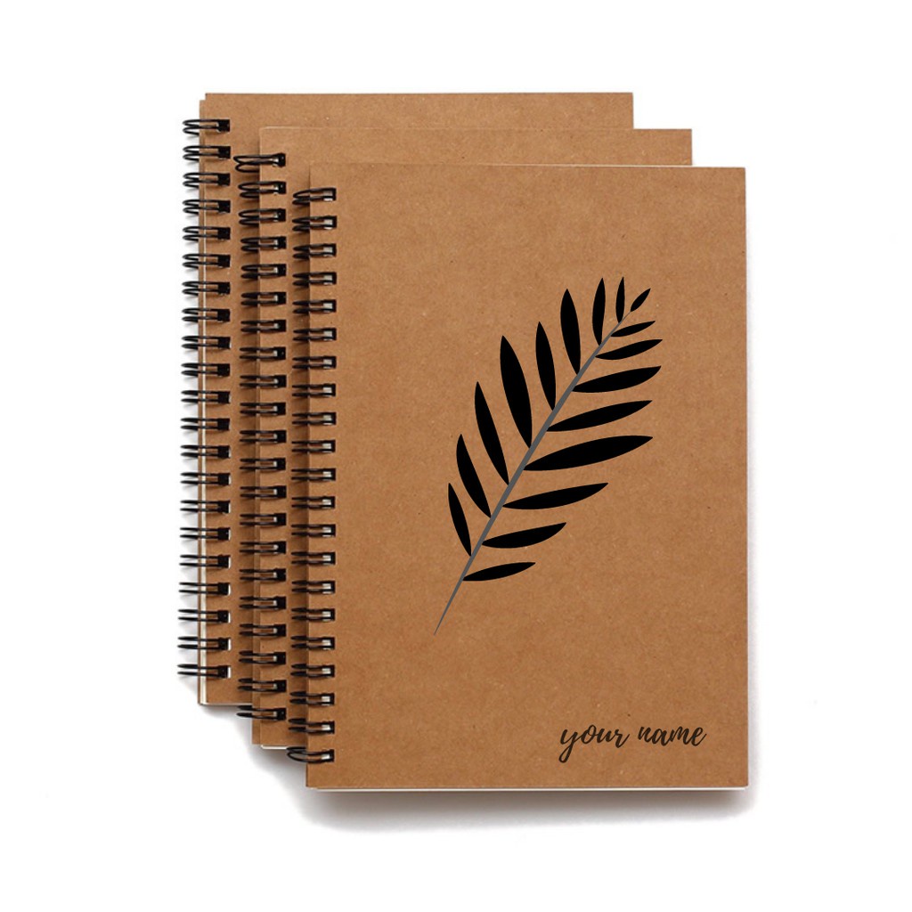 

Notebook Leaf / Daun Edition Lined Grid Dot Ukuran A5 Ring Spiral Jurnal Catatan Buku Spiral