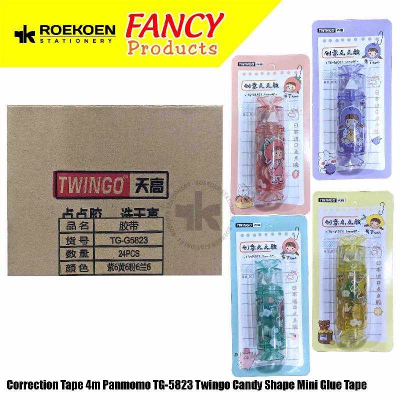 

Panmomo Correction Tape Fancy 4m TG-5823 Twingo Candy Shape Mini Glue Tape