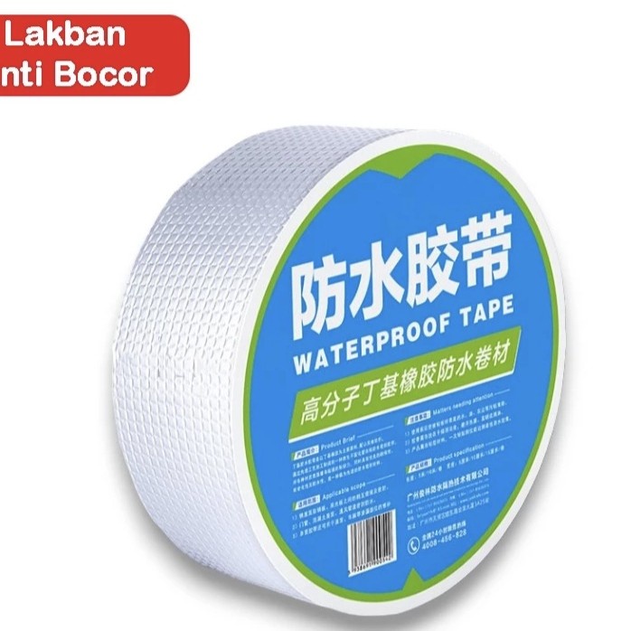lakban anti bocor lem anti air aluminium foil waterproof tape isolasi d3grosir