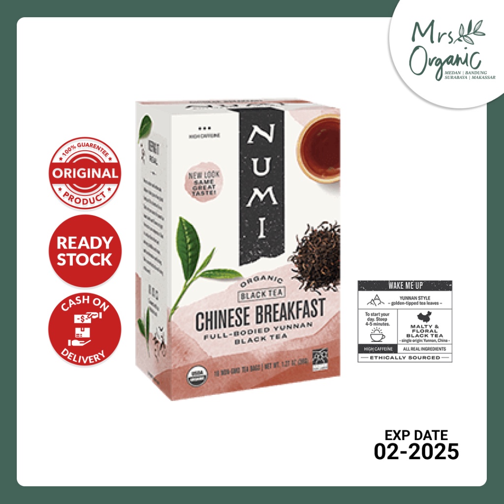 

Teh Celup Organik Organic Chinese Breakfast Tea Numi 36 gram