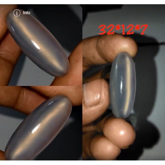 Natural Batu Akik Anggur Motif Cat Eye Giwang Air Antik 2