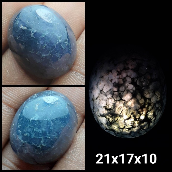 Natural Batu Akik Lumut Manakara Motif Gambar Kecubung Ungu Antik 7