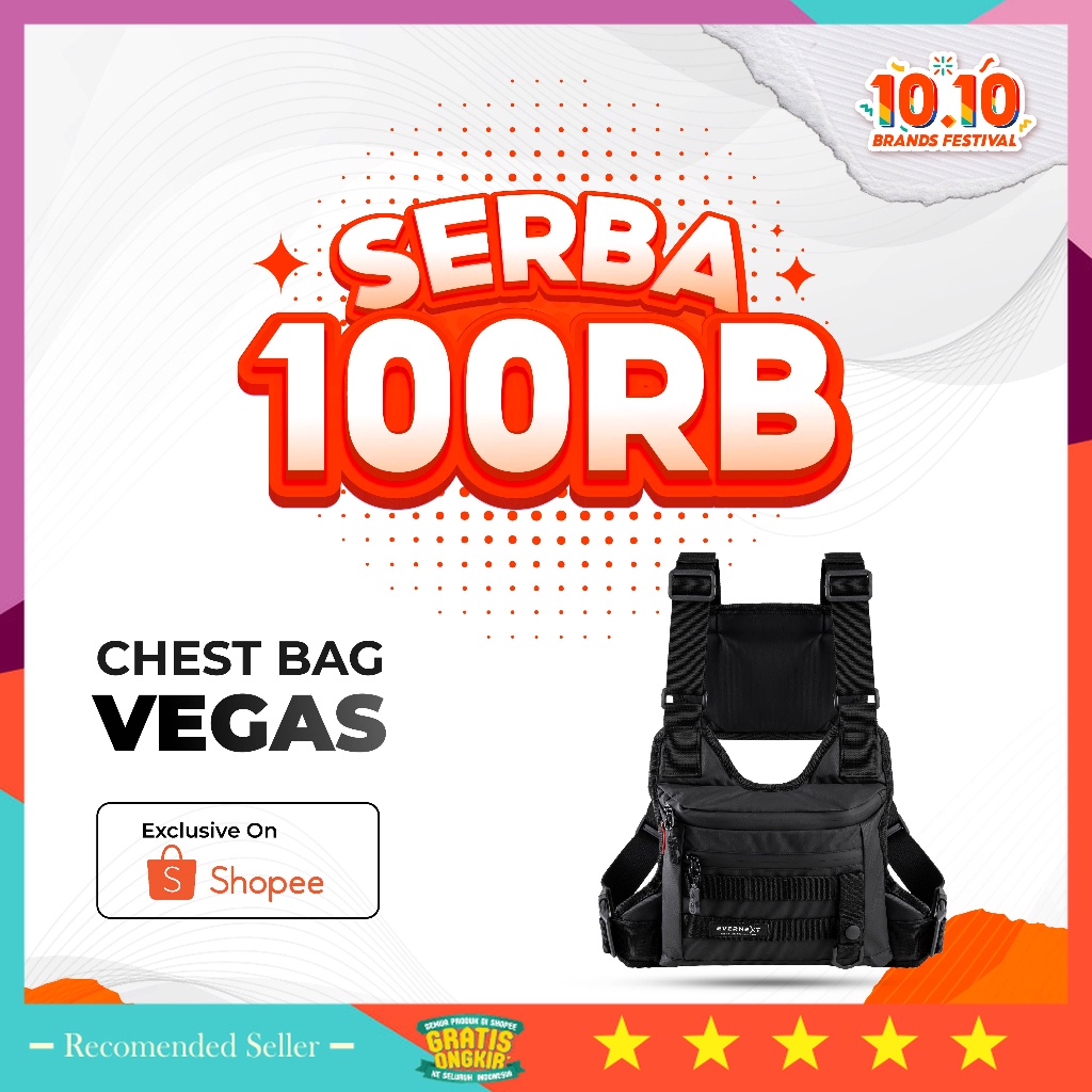 Tas Pria keren Casual BRanded Premium Murah Original kuat - (SERBA 100RB) - Chest Bag Waterproof Veg
