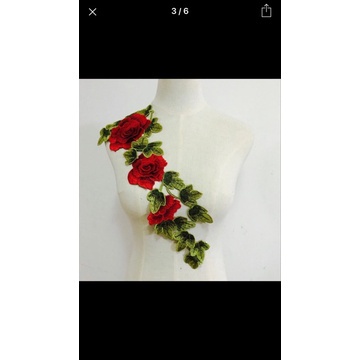Bordir Bordir 3D Patch Flowers/ bordir bunga 3D / aplikasi bordir tempelbisa pesan satuan