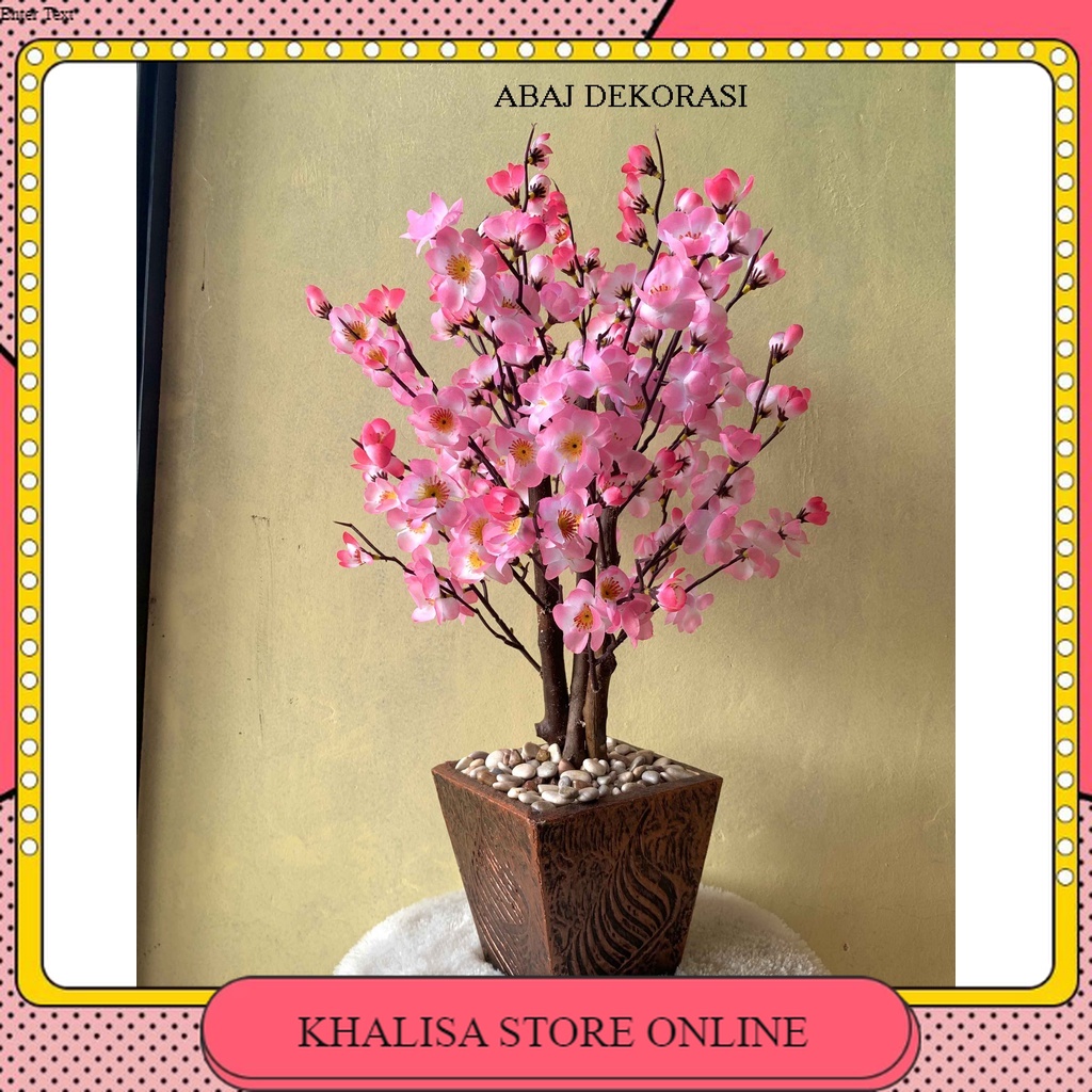 Bunga sakura 50cm - Sakura hias sakura imlek - bunga hiasan dekorasi rumah - bunga meja pohon sudut 
