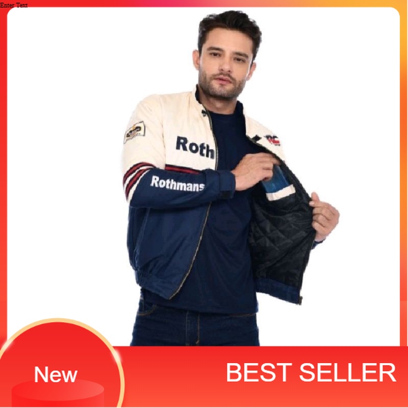 Jaket Motor Pria Honda Rothmans Team Jacket Vintage Terbaru Full Bordir Nsr Cbr/ terlaris terkini te