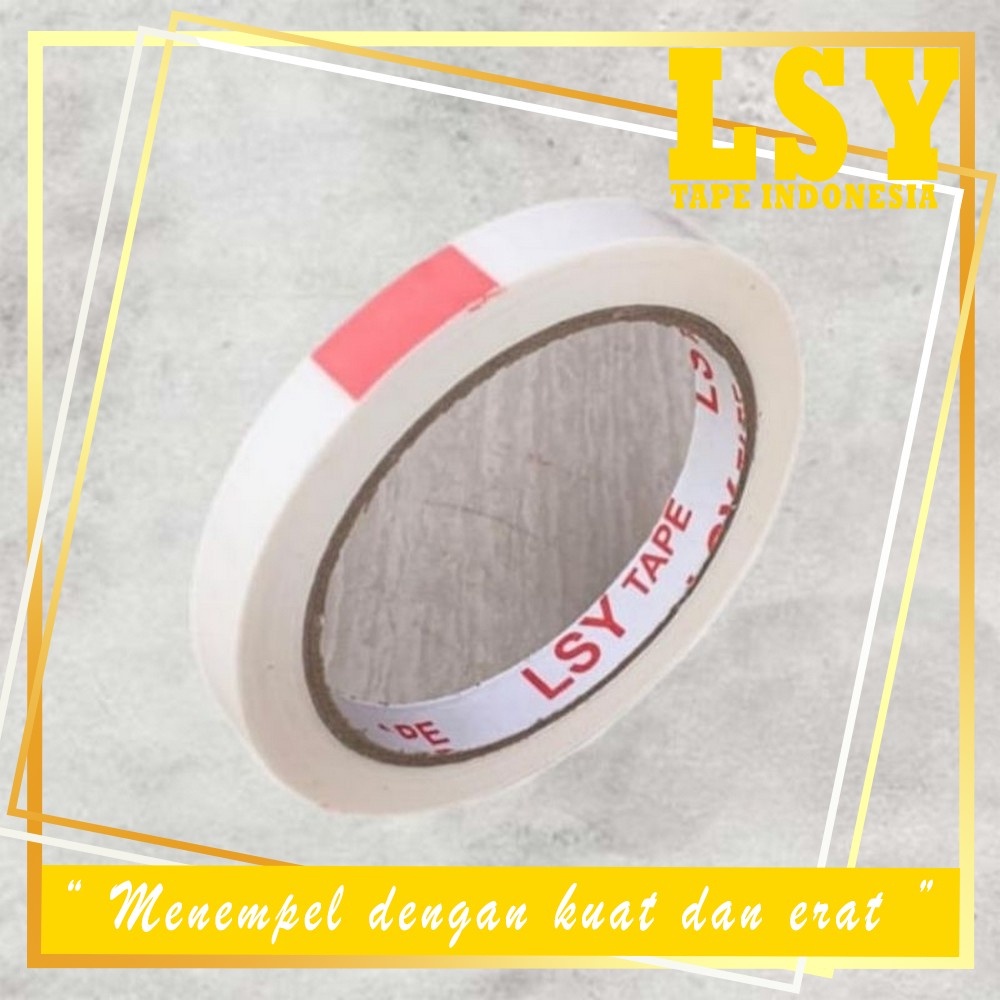 

LSY Lakban Putih 12mm x 80yard Full | Lakan Warna Warni Ketabalan 50mic