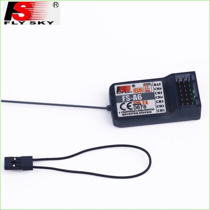 Flysky FS-A6 Receiver 2.4G 6CH untuk Flysky Remote FSA6 FS-i6 FS-i4 -OLL