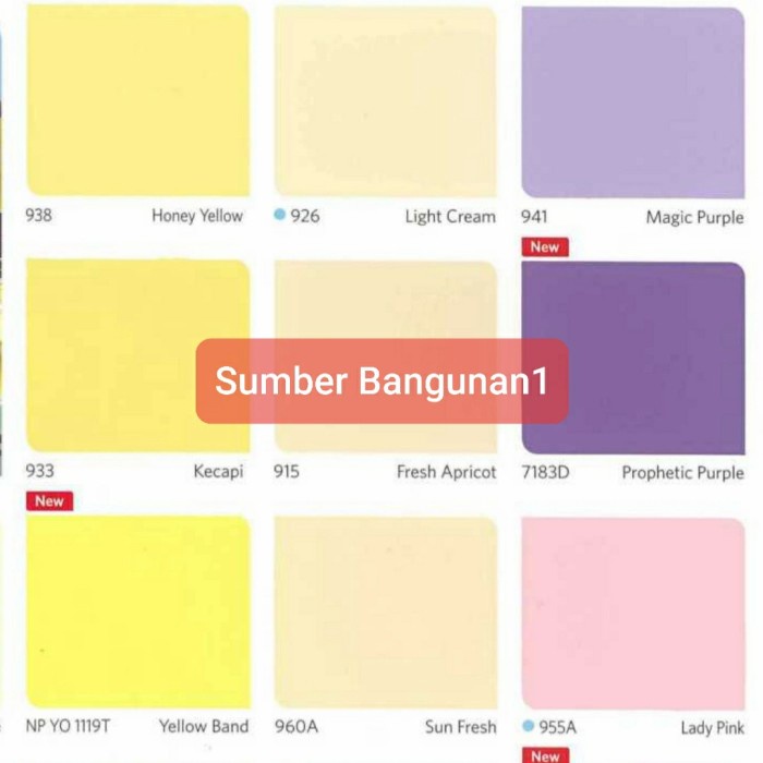 Cat Tembok VINILEX bunga 5 Kg interior exterior luar dalam rumah - Warna Lainnya