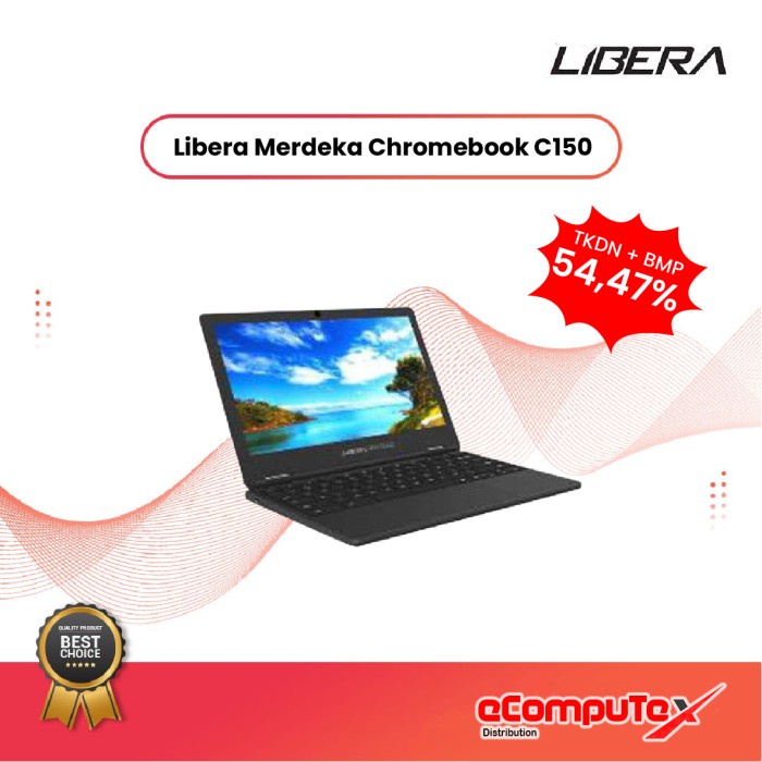 Laptop Libera Merdeka Chromebook C150 4GB 32GB 11.6” TKDN GARANSI RESMI