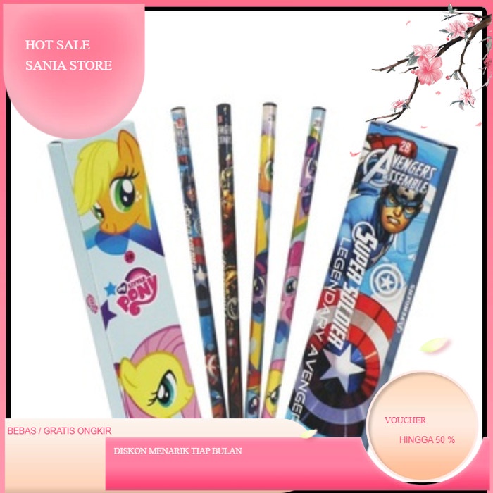 

1 Pcs Pensil Motif Anak MT2B FC Alat Tulis Sekolah Alat Tulis Anak