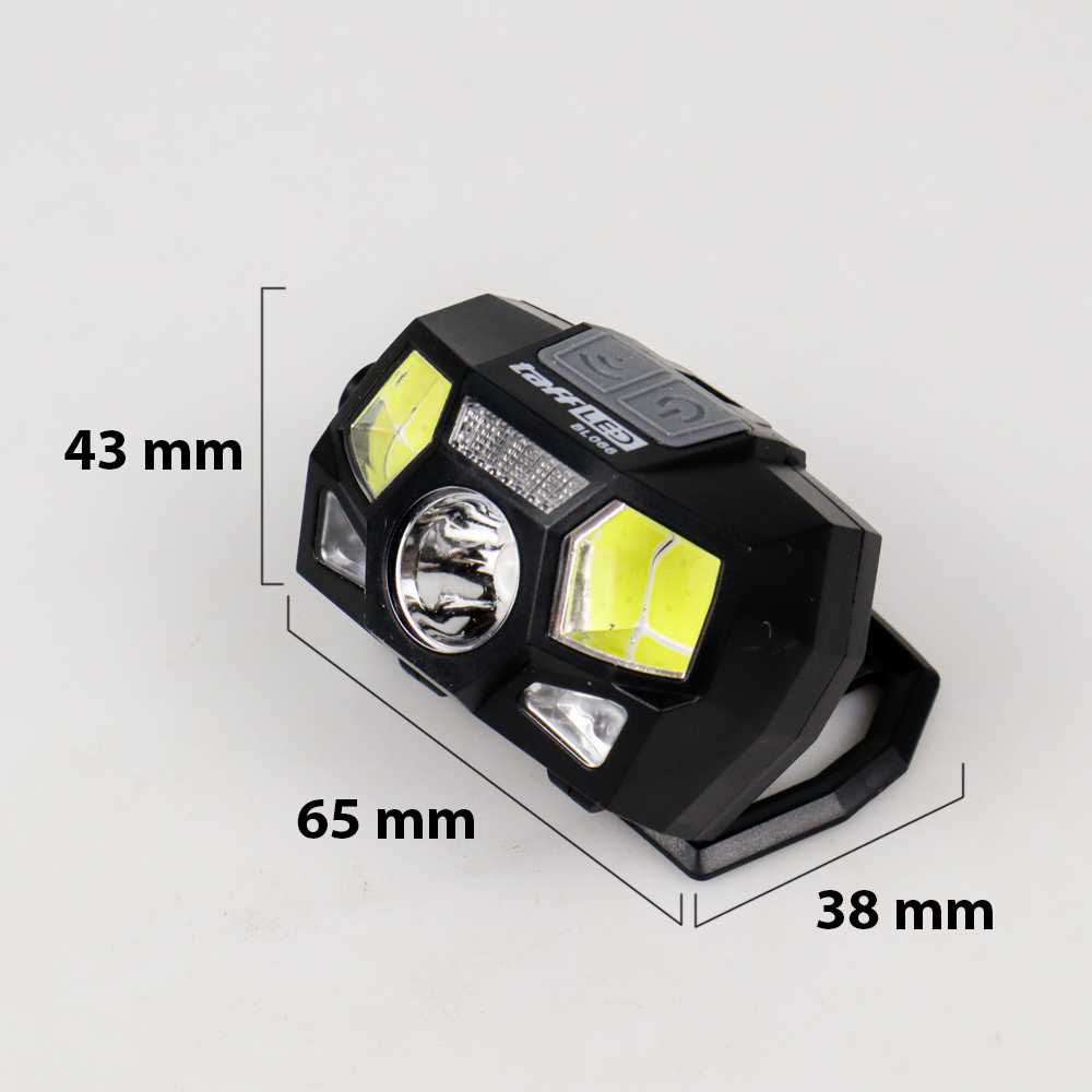 TaffLED Headlamp Rechargeable USB Motion XPE+COB 10000 Lumens - BL066 | Murah | 100% Ori