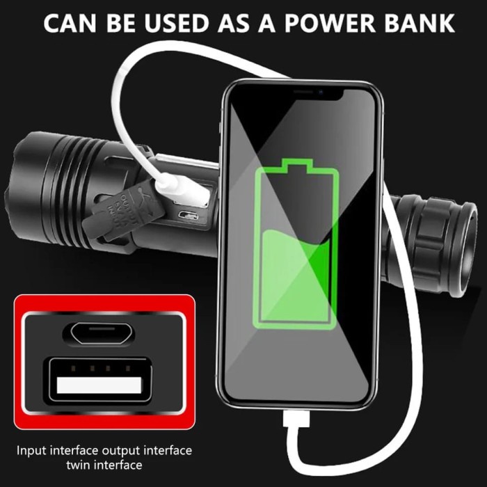 Skia - & SENTER SWAT POLICE TERBAIK / SENTER LED CAS USB / SENTER SWAT