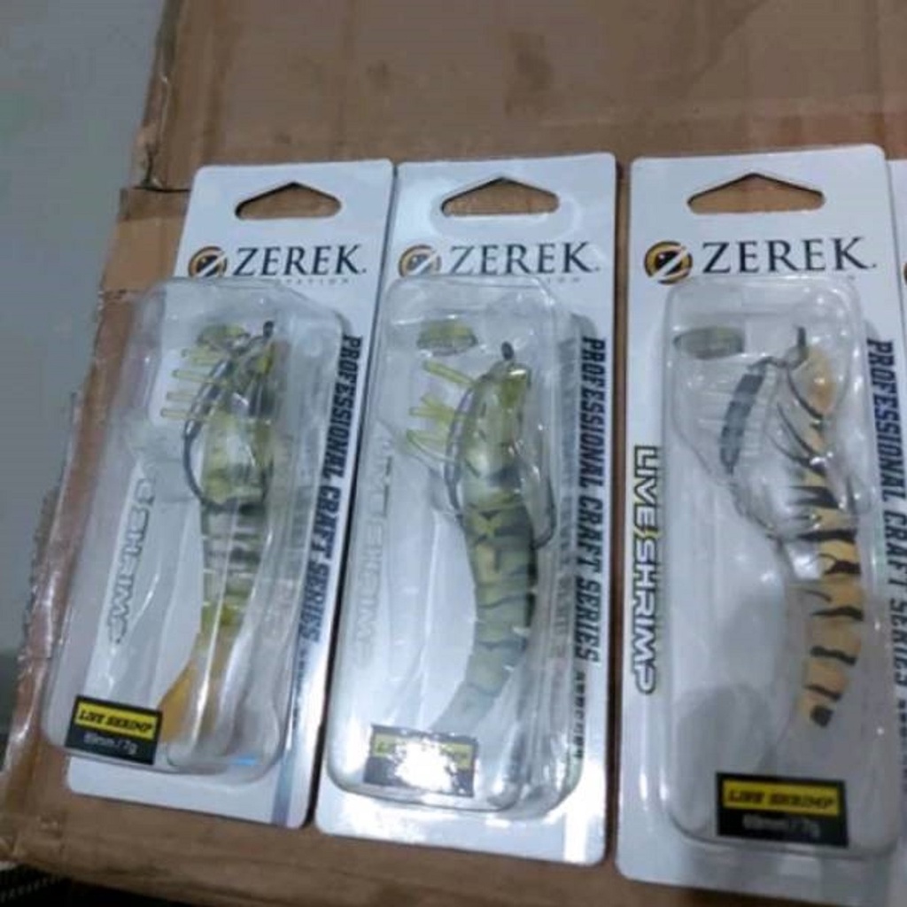 Umpan pancing lure udang zerek 89mm 7gram